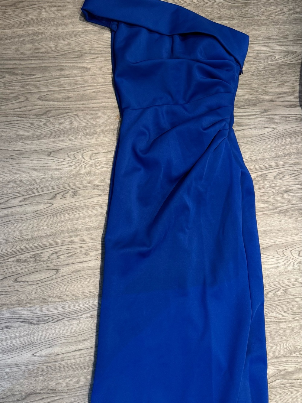 Eliza J One-Shoulder Cobalt Blue Evening Dress
